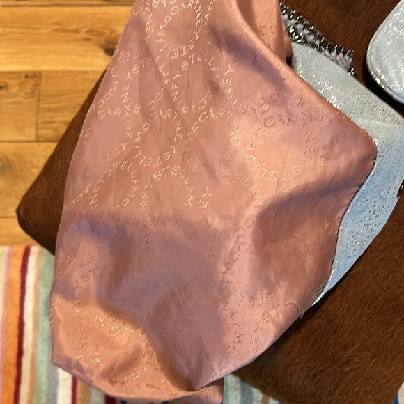 stella Mc Carney like new lg fold over or strap metallic bag - Picture 9 of 11